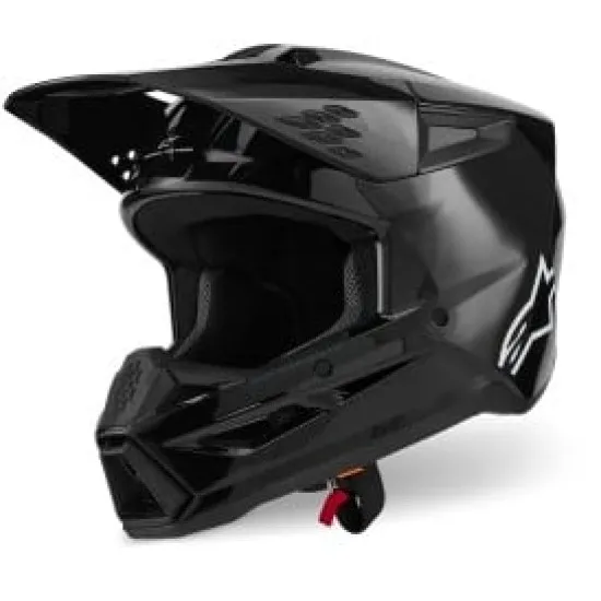Мотокрос каска Alpinestars SM3 Black-Gloss – лека каска с патентована защита и вентилация