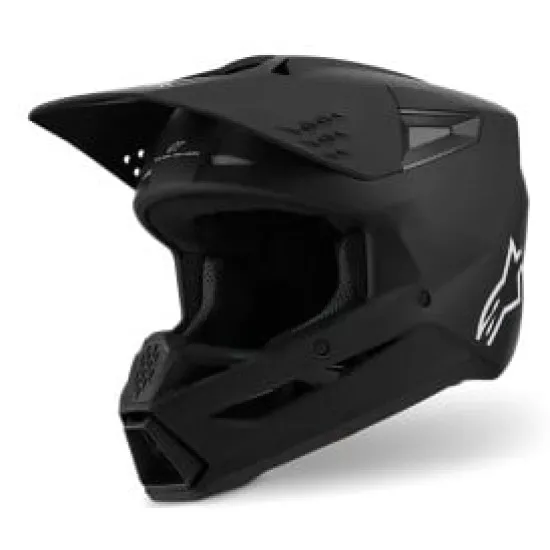 Мотокрос каска Alpinestars SM3 Black-Matt – лека и сигурна каска с патентована защита и вентилация