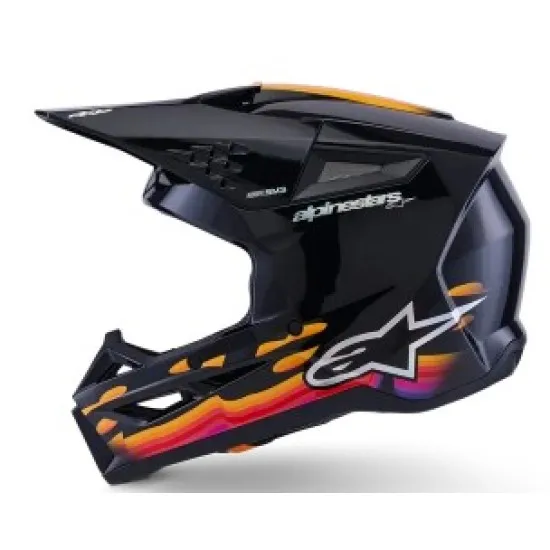 Мотокрос каска Alpinestars SM3 Force Black-Gloss – лека каска с патентована защита и вентилация