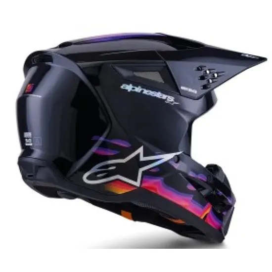 Мотокрос каска Alpinestars SM3 Force Black-Gloss – лека каска с патентована защита и вентилация