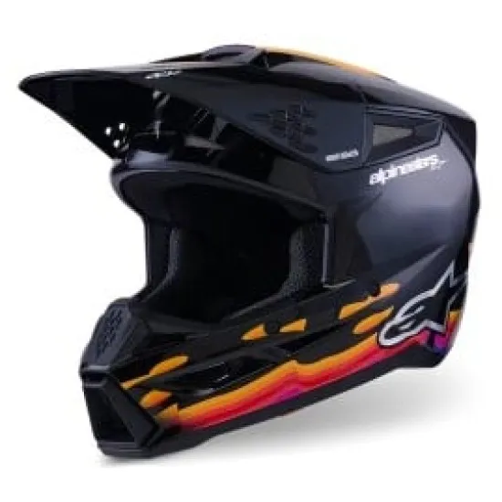 Мотокрос каска Alpinestars SM3 Force Black-Gloss – лека каска с патентована защита и вентилация