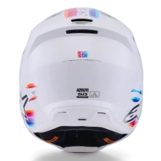 Мотокрос каска Alpinestars SM3 Force White-Gloss – лека каска с патентована защита и 17 отвора за вентилация