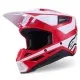 Мотокрос каска Alpinestars SM3 Heat Red/White/Black – лека каска с патентована защита и 17 отвора за вентилация