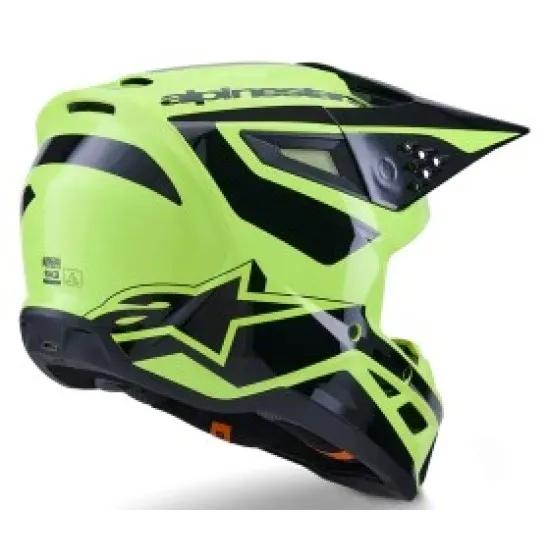 Мотокрос каска Alpinestars SM3 Heat Yellow/Black – каска с термоинжектирана черупка и 17 отвора за вентилация