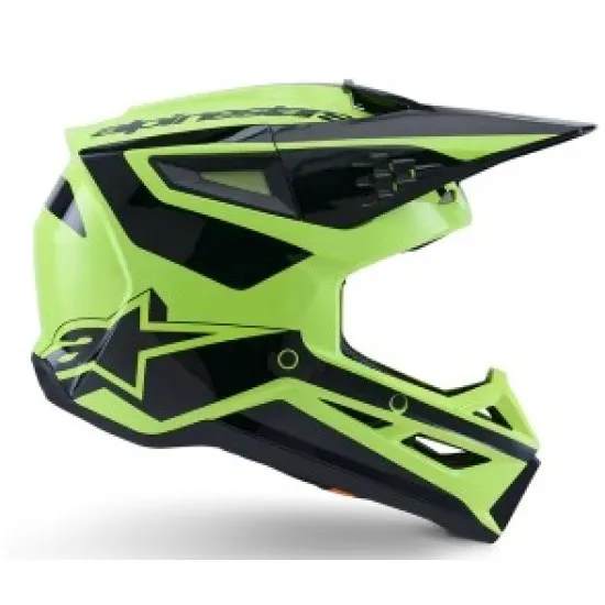 Мотокрос каска Alpinestars SM3 Heat Yellow/Black – каска с термоинжектирана черупка и 17 отвора за вентилация