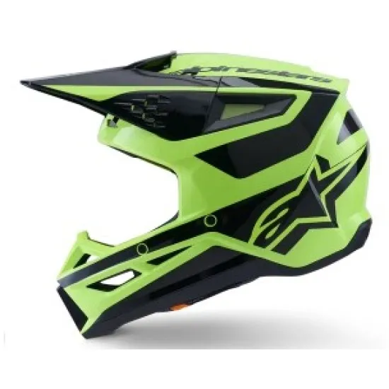 Мотокрос каска Alpinestars SM3 Heat Yellow/Black – каска с термоинжектирана черупка и 17 отвора за вентилация