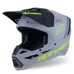 Мотокрос каска ALPINESTARS SM3 RADIUM GRAY/BLK/YL