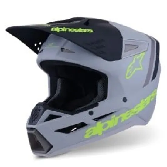 Мотокрос каска Alpinestars SM3 Radium Gray/Black/Yellow