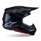 Мотокрос каска Alpinestars SM7 Black Gloss