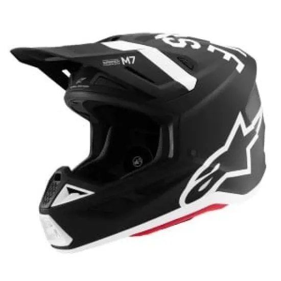 Мотокрос каска Alpinestars SM7 Dasher Black/White – офроуд екипировка Hydra Motto