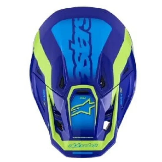 Мотокрос каска Alpinestars SM7 Deed Blue/Yellow