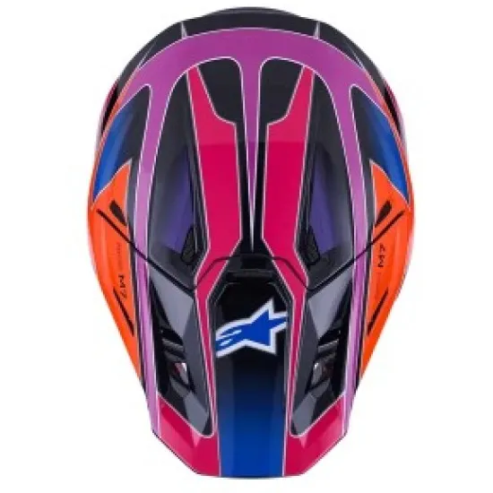 Мотокрос каска Alpinestars SM7 Fuse Blue/Purple/Pink