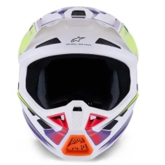 Мотокрос каска Alpinestars SM7 Fuse White/Yellow/Purple