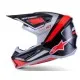 Мотокрос каска Alpinestars SM7 RISE BLK/RD/SILV – офроуд каска с Plasma технология