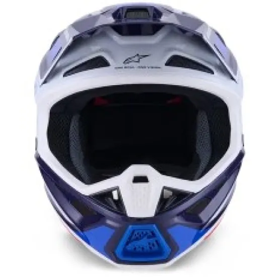 Мотокрос каска ALPINESTARS SM7 RISE BLUE/WHITE