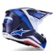 Мотокрос каска ALPINESTARS SM7 RISE BLUE/WHITE