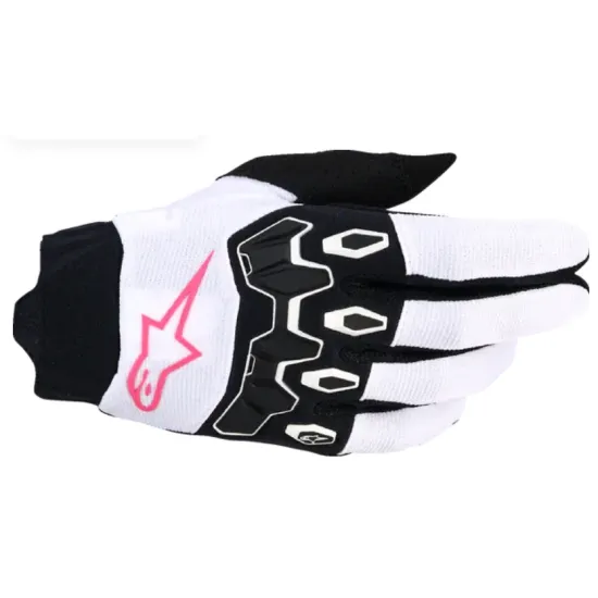 Дамски мотокрос ръкавици Alpinestars Full Bore V2 White Pink Black
