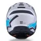 Мотокрос каска ALPINESTARS SM3 HEAT с висока защита и вентилация – сребристо/синьо/черно