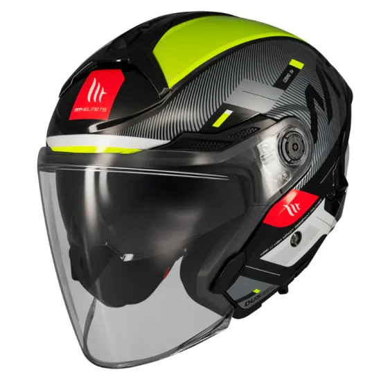 Скутер каска MT COSMO SV SILENCE B3 YELLOW GLOSS – каска със слънчева щора