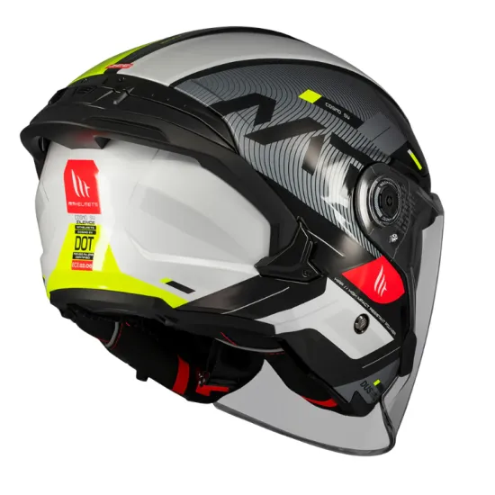 Скутер каска MT COSMO SV SILENCE B3 YELLOW GLOSS – каска със слънчева щора