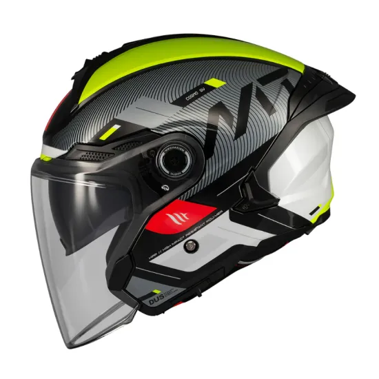 Скутер каска MT COSMO SV SILENCE B3 YELLOW GLOSS – каска със слънчева щора