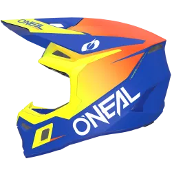Детска мотокрос каска O'NEAL 3SERIES SOLID BLUE/NEON YELLOW
