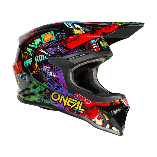 Детска мотокрос каска O'NEAL 1SERIES VIBRANT MULTI – лека каска с ABS черупка и ECE 22.06 сертификат