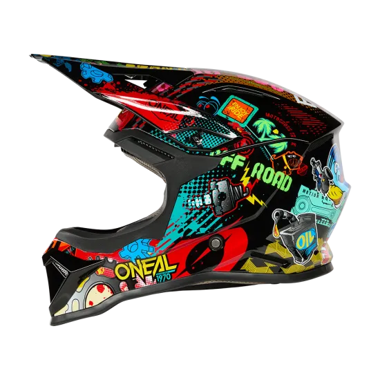 Детска мотокрос каска O'NEAL 1SERIES VIBRANT MULTI – лека каска с ABS черупка и ECE 22.06 сертификат