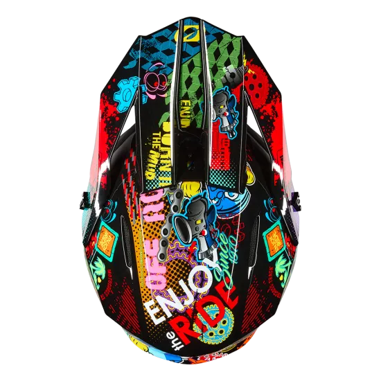 Детска мотокрос каска O'NEAL 1SERIES VIBRANT MULTI – лека каска с ABS черупка и ECE 22.06 сертификат