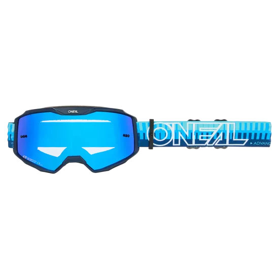 Мотокрос очила O'NEAL B-10 STRIPED BLUE/BLUE – RADIUM BLUE с UV защита и вентилация