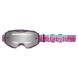 Мотокрос очила O'NEAL B-10 STRIPED PINK/PURPLE - SILVER MIRROR