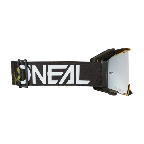 Мотокрос очила O'NEAL B-33 HEXA BLACK/GOLD – SILVER MIRROR с огледална антифог леща