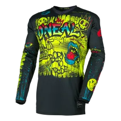 Детска мотокрос блуза O'NEAL ELEMENT RANCID BLACK/NEON YELLOW