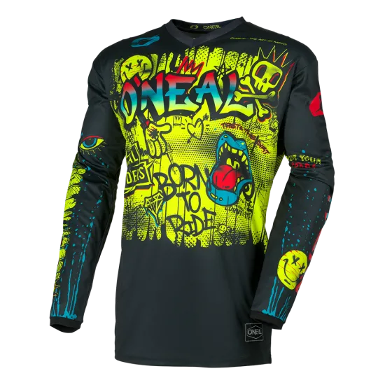 Детска мотокрос блуза O'NEAL ELEMENT RANCID BLACK/NEON YELLOW