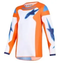 Детско мотокрос джърси Alpinestars FLUID GRID ORAN/BLUE