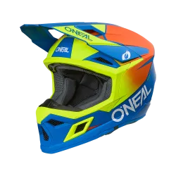 Мотокрос каска O'NEAL 3SERIES SOLID BLUE/NEON 