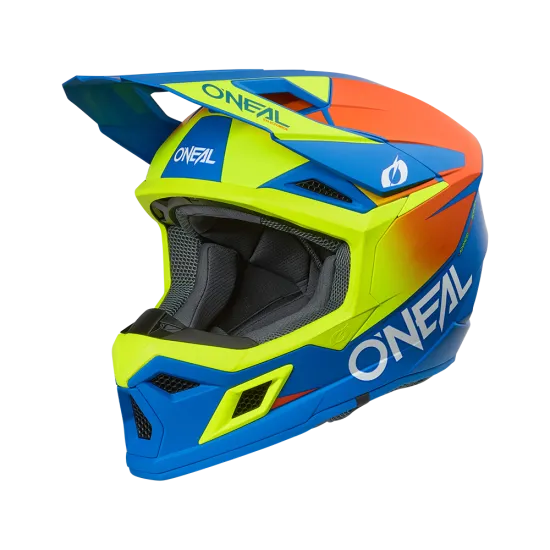O'NEAL 3SERIES SOLID BLUE/NEON мотокрос каска