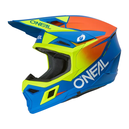 O'NEAL 3SERIES SOLID BLUE/NEON мотокрос каска