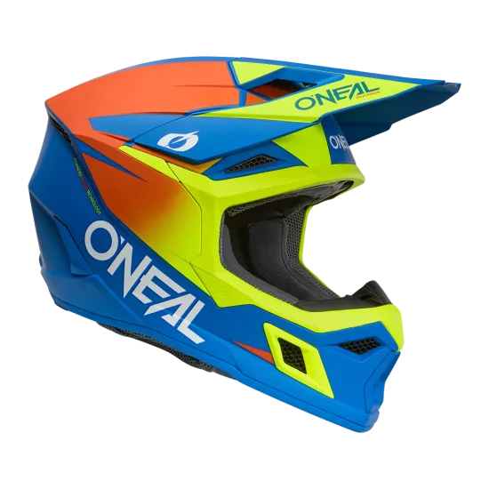 O'NEAL 3SERIES SOLID BLUE/NEON мотокрос каска