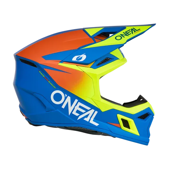 O'NEAL 3SERIES SOLID BLUE/NEON мотокрос каска