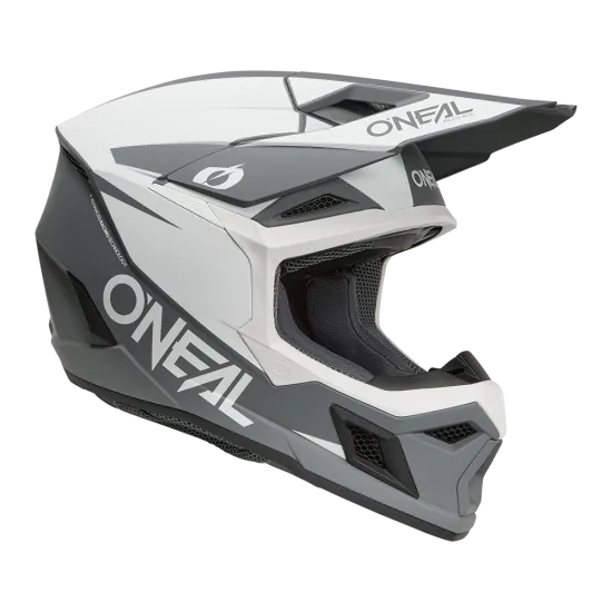 O'NEAL 3SERIES SOLID WHITE/BLACK мотокрос каска