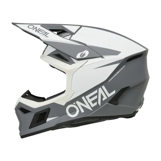O'NEAL 3SERIES SOLID WHITE/BLACK мотокрос каска