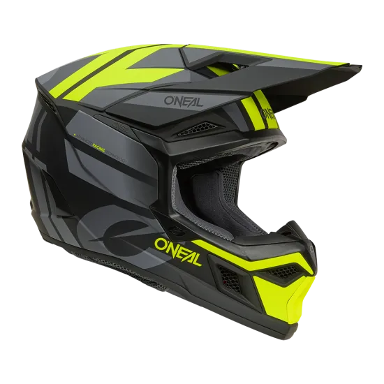 O'NEAL 3SERIES RIDE BLACK/GRAY/NEON YELLOW мотокрос каска