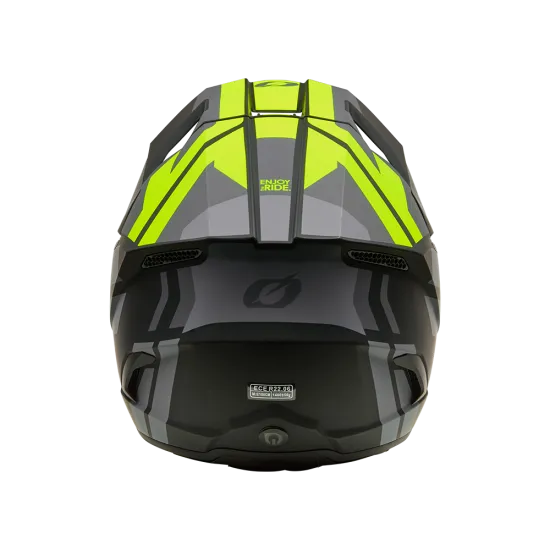 O'NEAL 3SERIES RIDE BLACK/GRAY/NEON YELLOW мотокрос каска