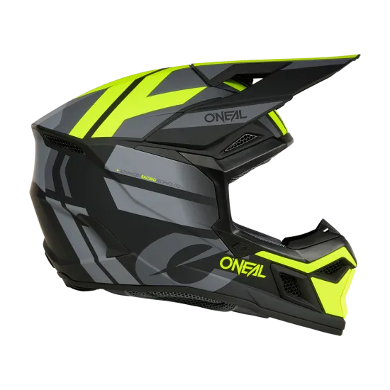 O'NEAL 3SERIES RIDE BLACK/GRAY/NEON YELLOW мотокрос каска