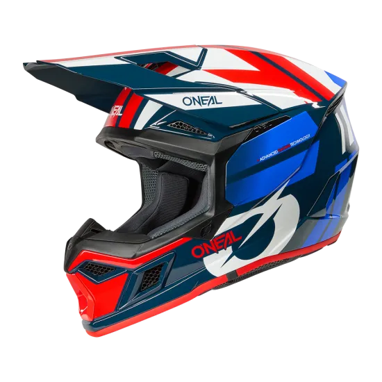 O'NEAL 3SERIES RIDE BLUE/WHITE/RED мотокрос каска