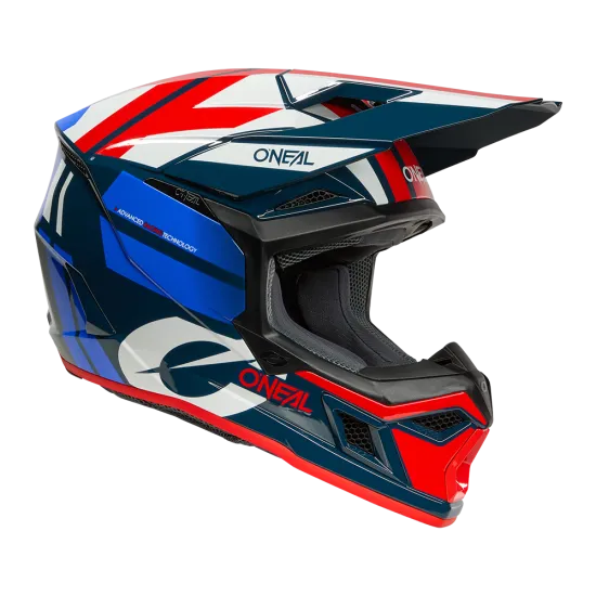 O'NEAL 3SERIES RIDE BLUE/WHITE/RED мотокрос каска