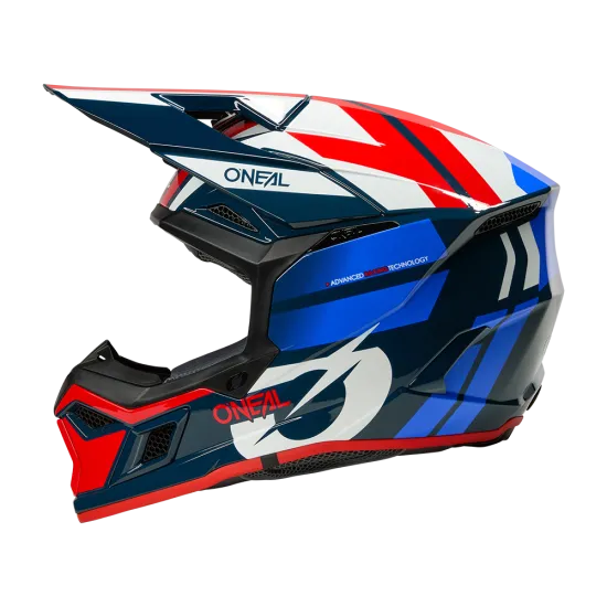 O'NEAL 3SERIES RIDE BLUE/WHITE/RED мотокрос каска