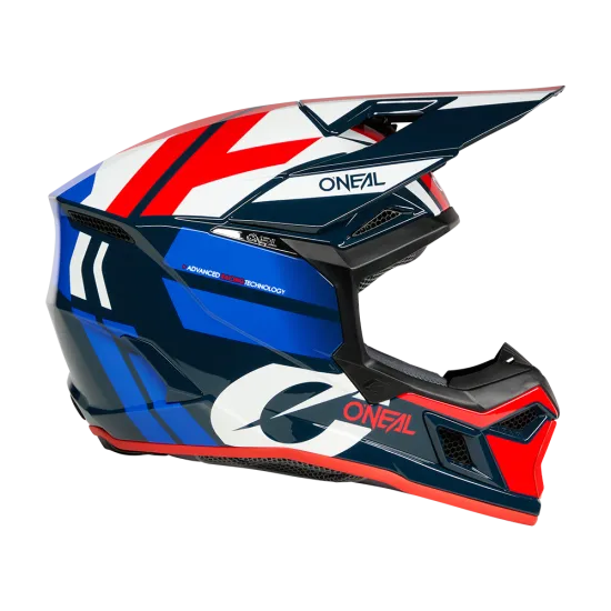 O'NEAL 3SERIES RIDE BLUE/WHITE/RED мотокрос каска