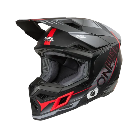 O'NEAL 3SERIES HAZE BLACK/GRAY/RED мотокрос каска